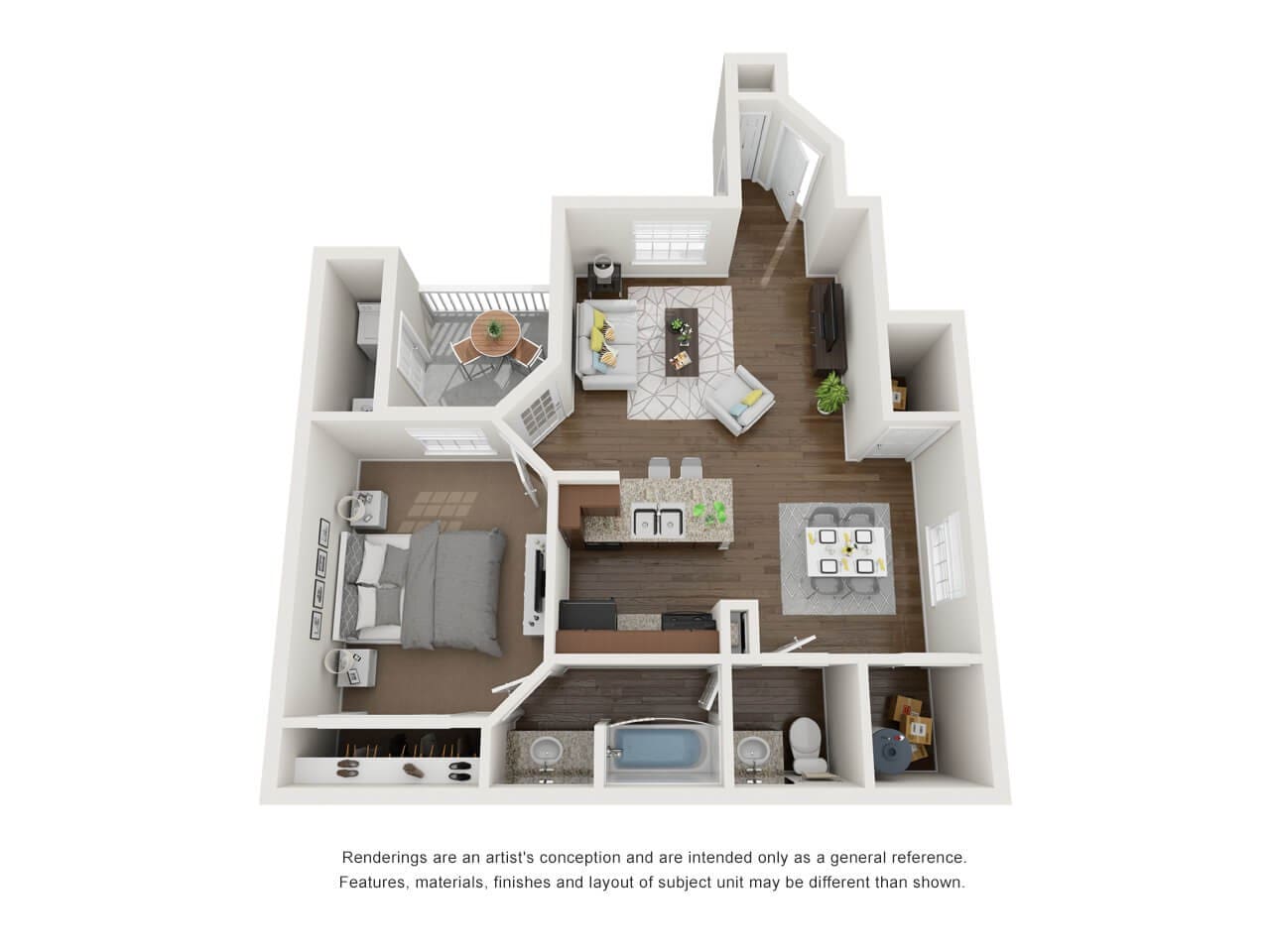 Floorplan diagram for  1 BED 1 BATH B, showing 1 bedroom